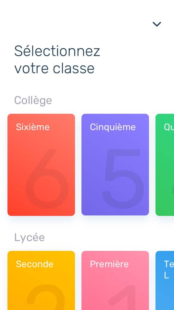 Page Niveau d’études Mobile Les Bons Profs