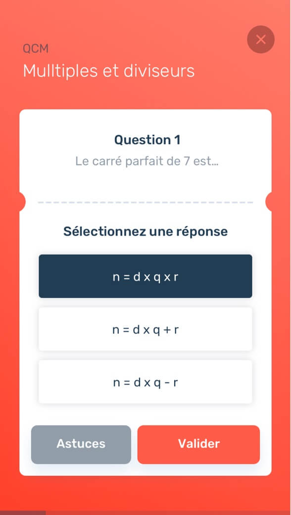 Questionnaire QCM Les Bons Profs