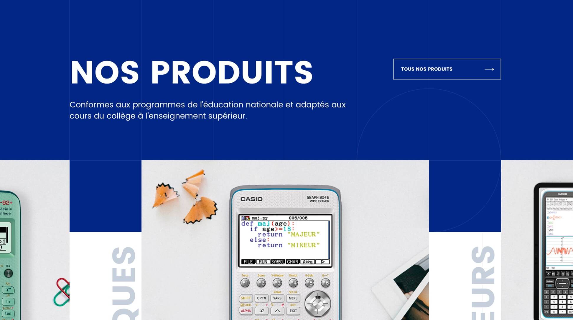 Présentation des produits CASIO