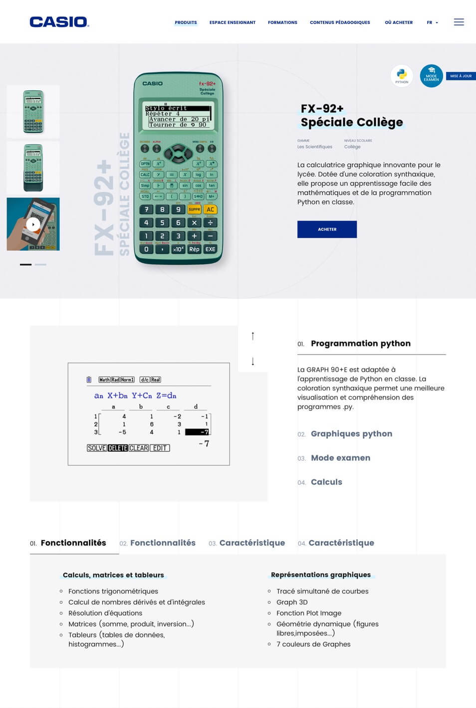 Application CASIO EDU + Calculatrice Collège, Casio Education