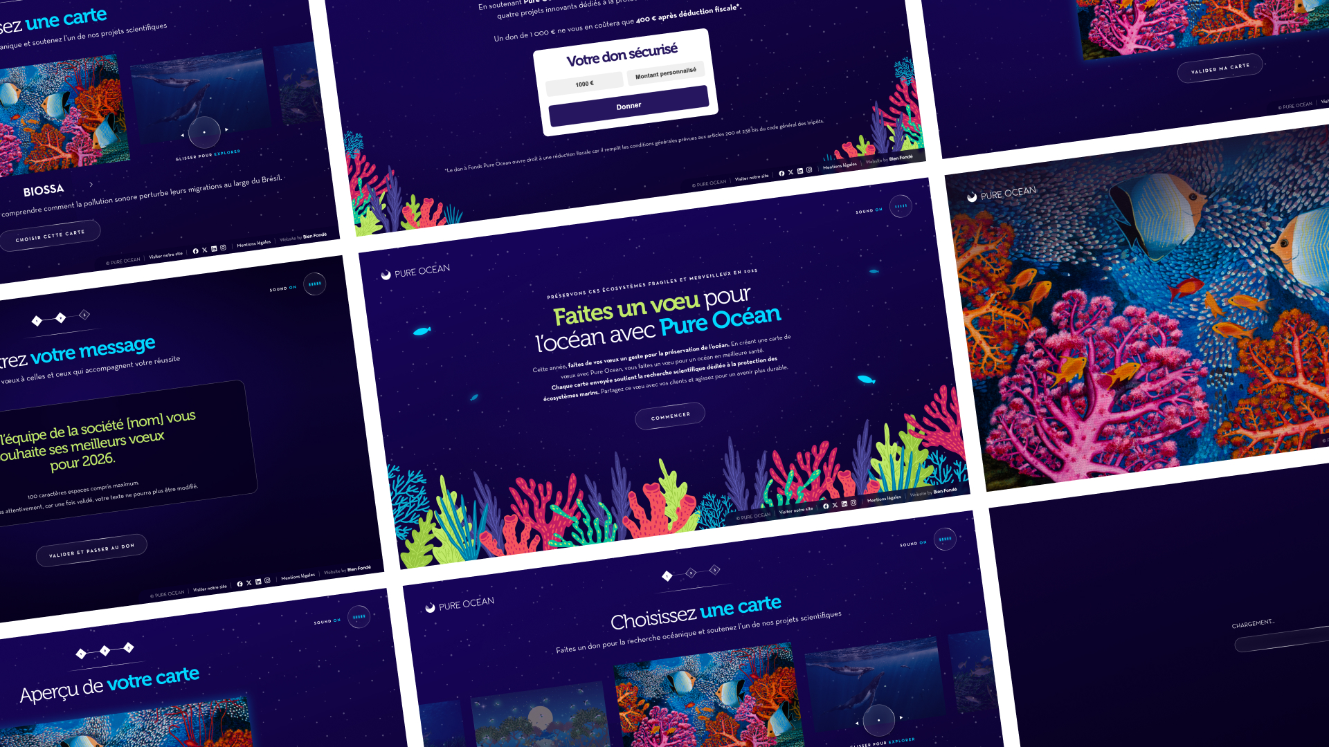 Pure Ocean Visuel du site internet